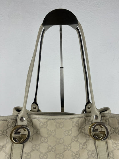 Gucci guccissima twins leather monogram tote bag