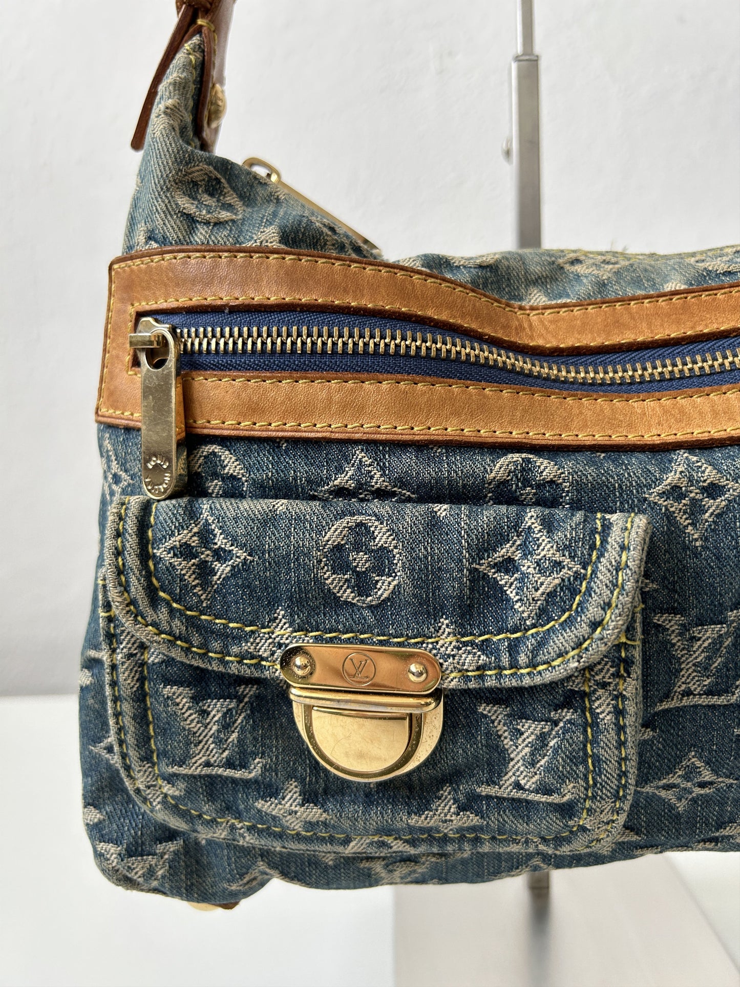 Louis vuitton monogram denim baggy PM handbag