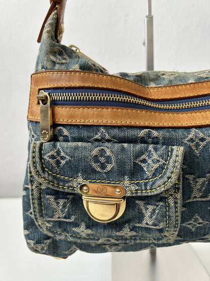 Louis vuitton monogram denim baggy PM handbag