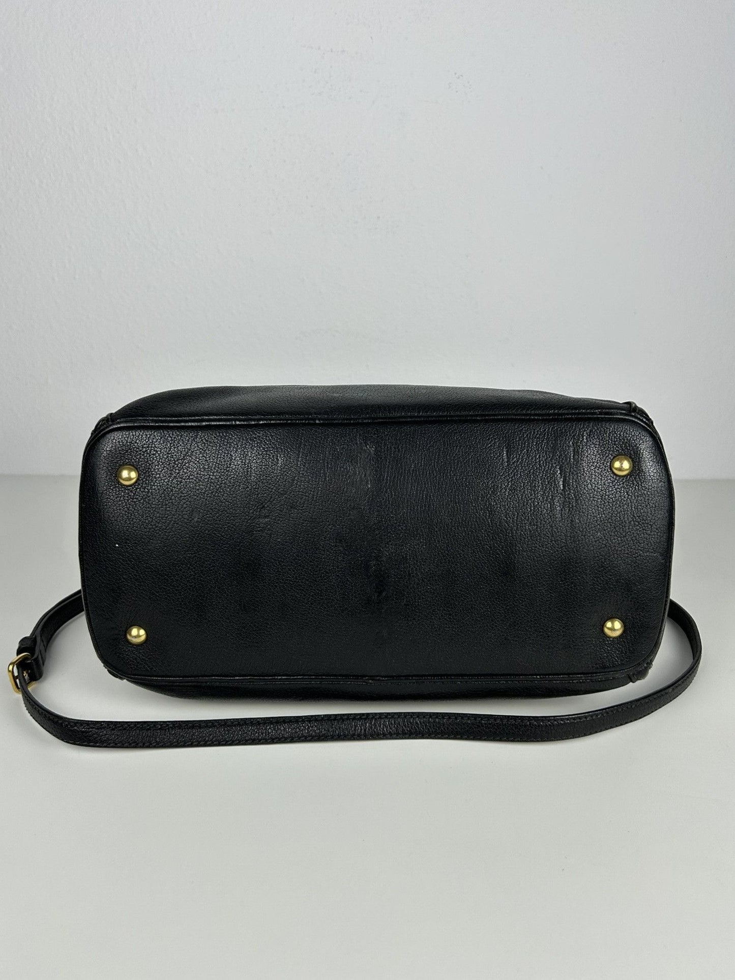 Miu miu madras leather tote bag