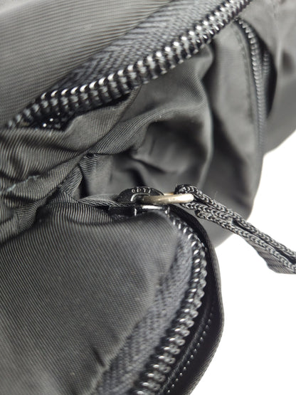 Prada triangle logo nylon multipocket backpack