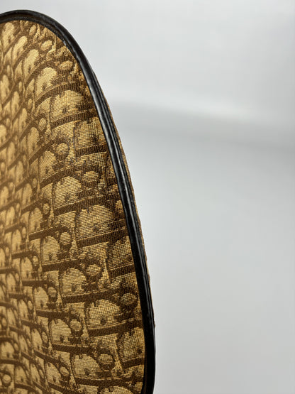 Vintage 80s Dior trotter oblique monogram rope shoulder bag