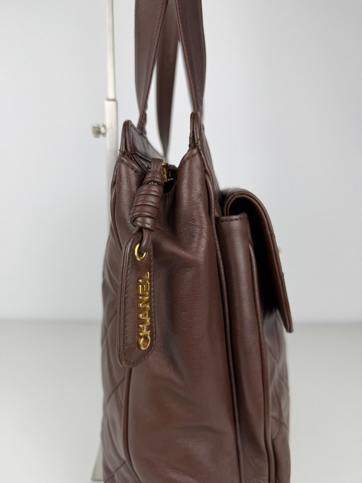 1996 Chanel CC turnlock matelasse quilted lambskin tote