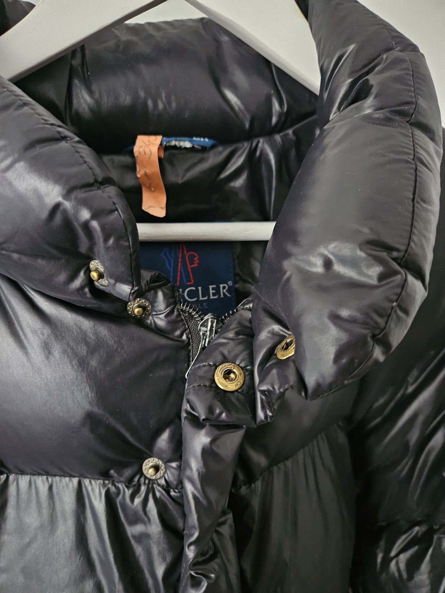 Vintage 90s moncler grenoble black puffer jacket with badge