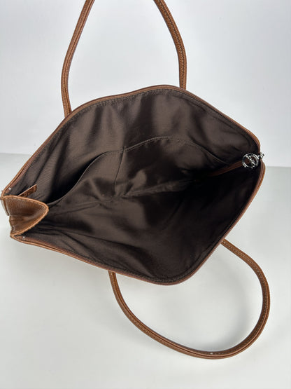 Longchamp leather laptop bag