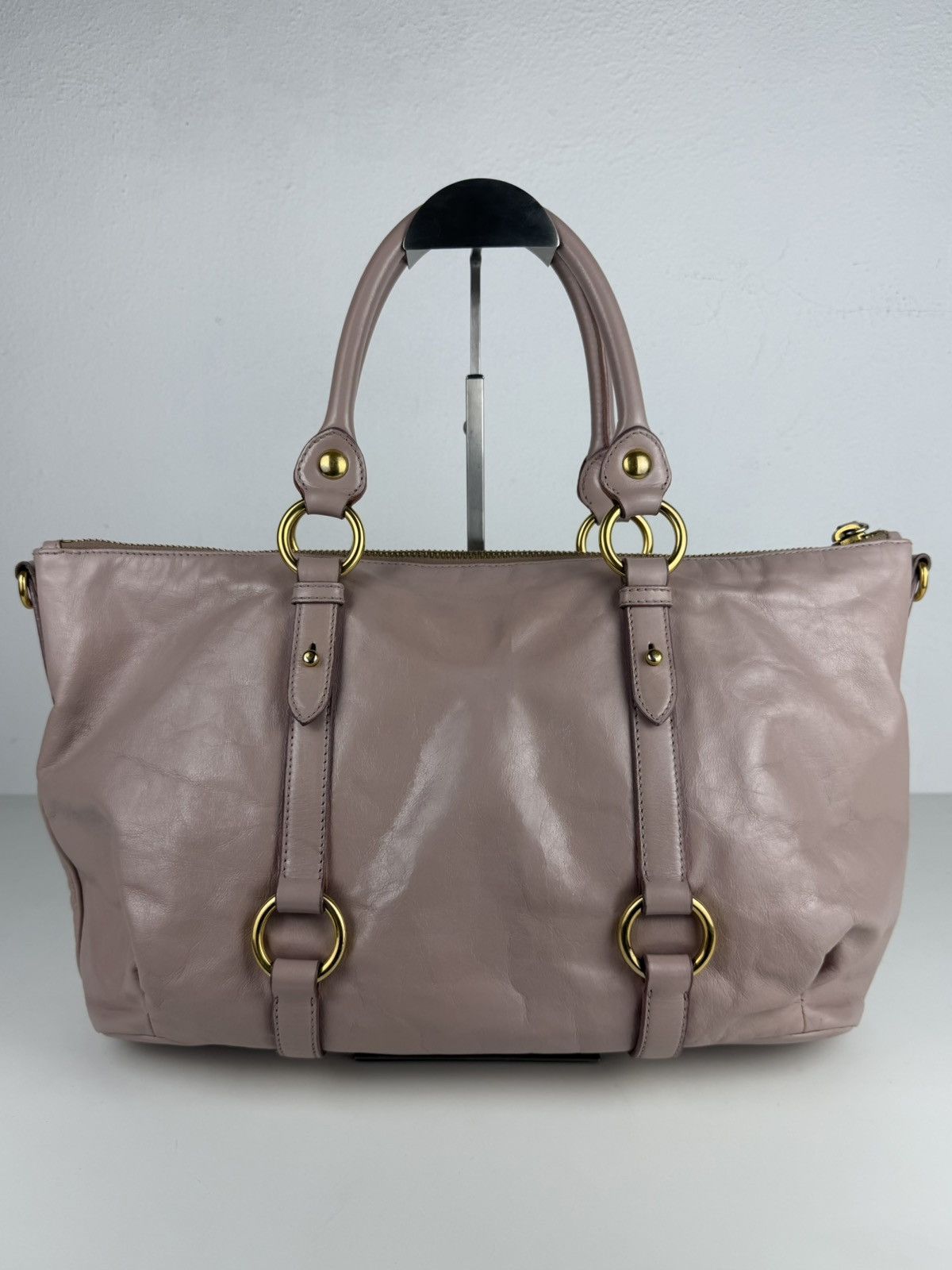 Miu Miu vitello top zip tote bag