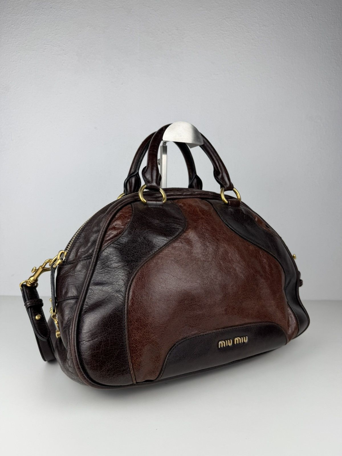 Miu Miu vitello leather bowling bag