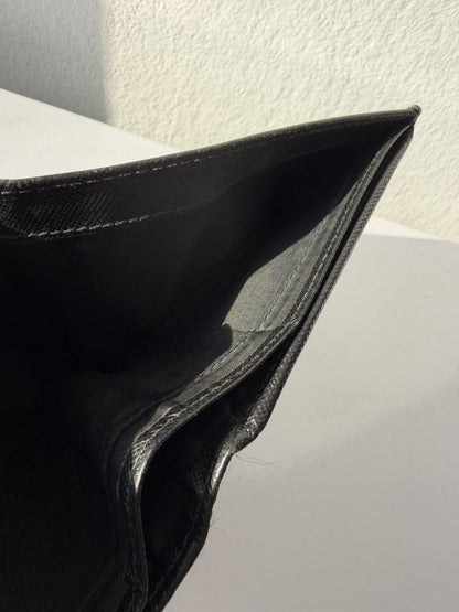 Prada saffiano leather bifold wallet
