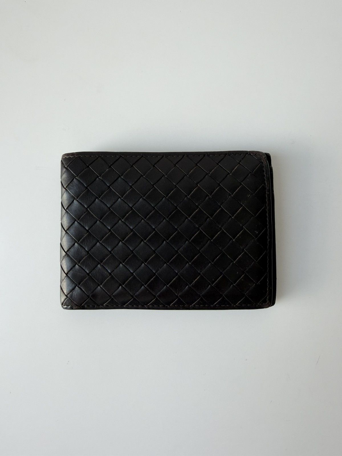 Bottega Veneta intrecciato leather bifold wallet