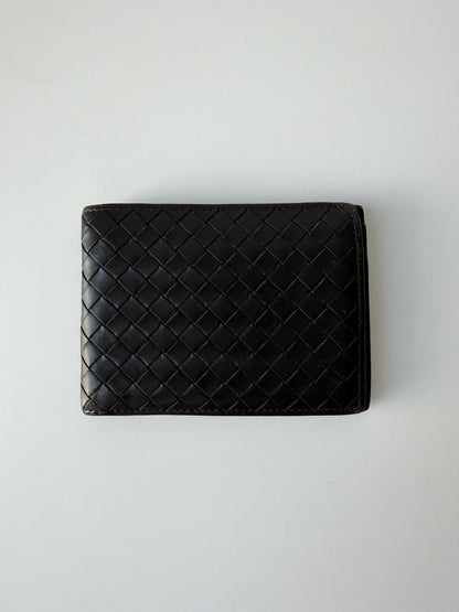 Bottega Veneta intrecciato leather bifold wallet