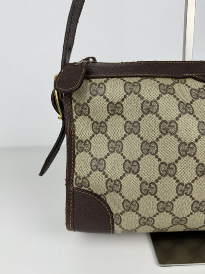 Vintage 70s Gucci monogram shoulder bag