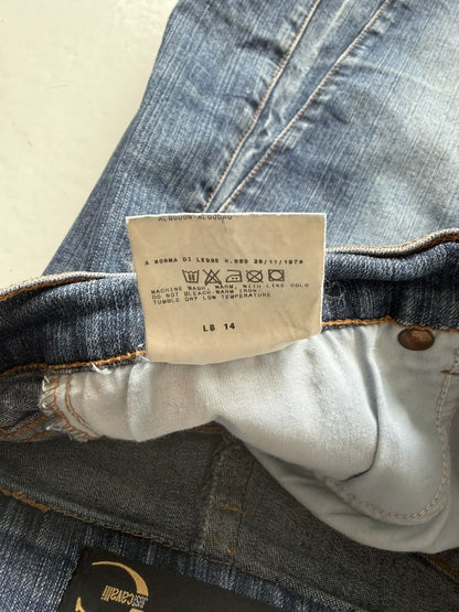 Just Cavalli y2k washed denim pencil skirt