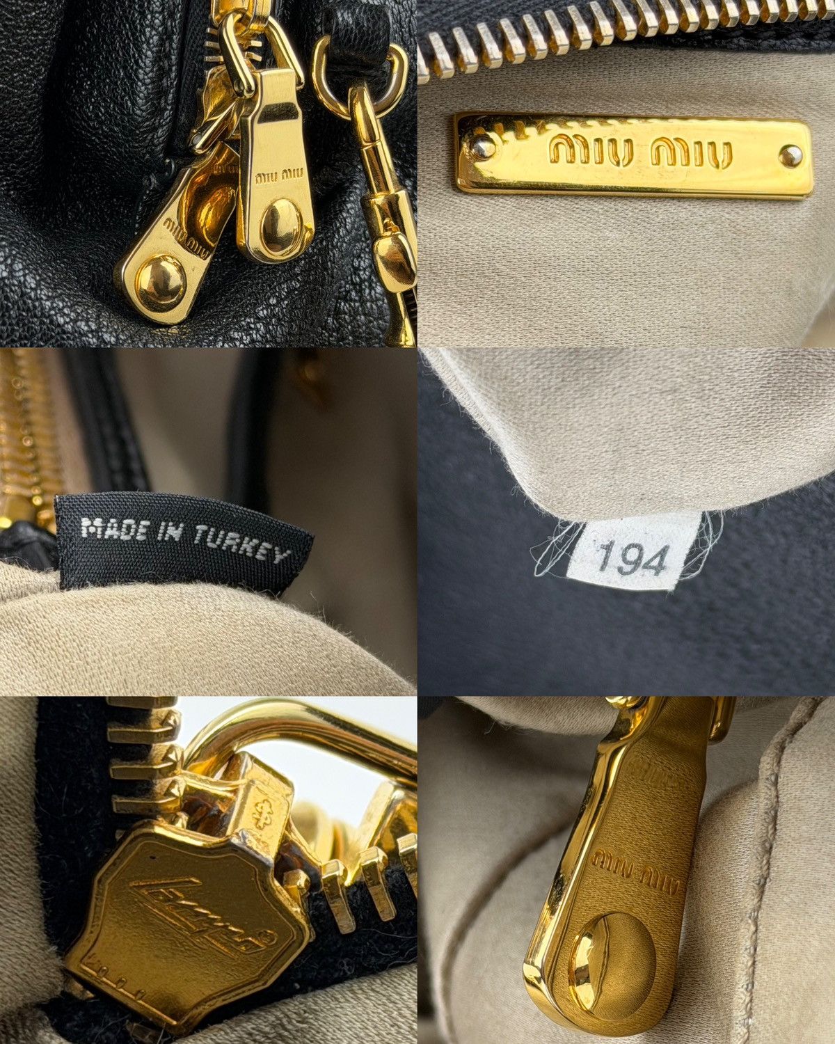 Miu miu madras leather mini boston bag