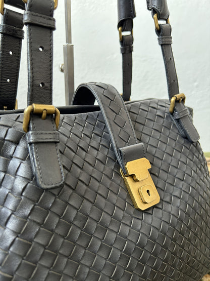 Bottega veneta intrecciato leather roma handbag