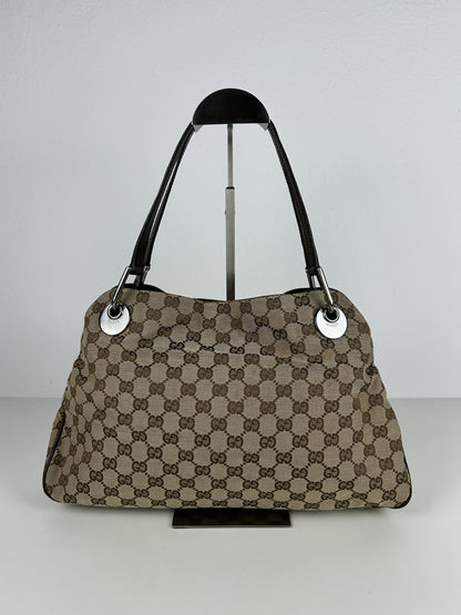 Gucci gg monogram canvas tote bag