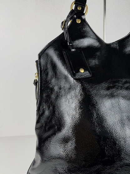 AW2007 Yves Saint Laurent Rive Gauche sac metropolis patent leather tote bag