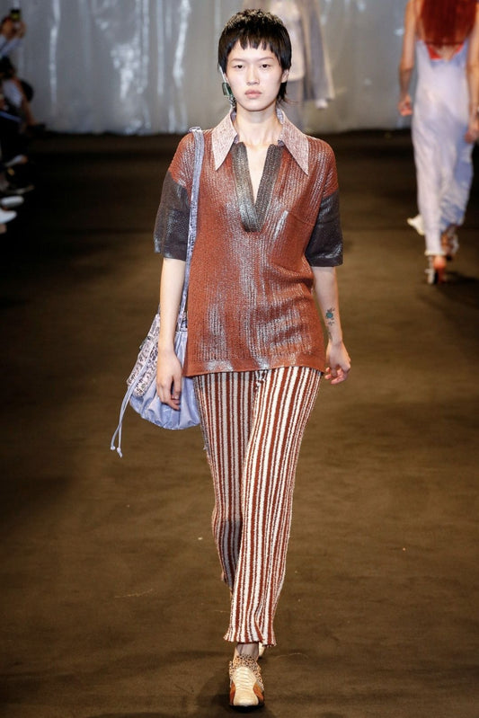 Runway Acne Studios jordiz stripe ss18 wide leg pants