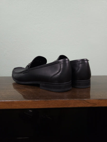Salvatore Ferragamo gancini black leather loafers