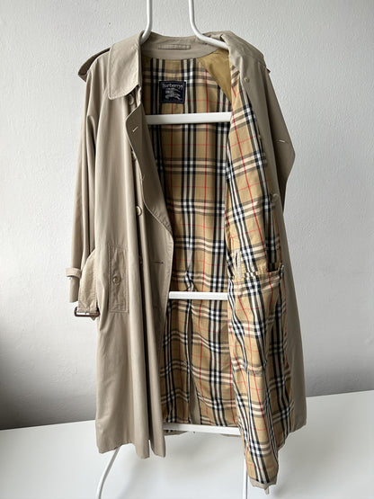 Vintage burberry nova check lined trench coat