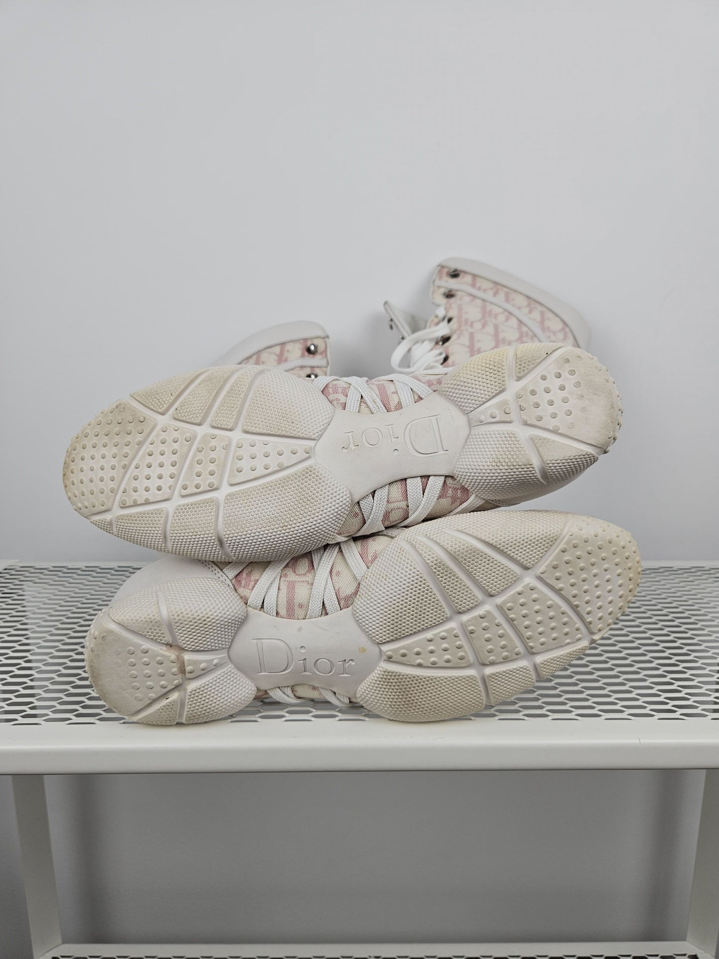 Vintage y2k dior monogram knee height lace up boots