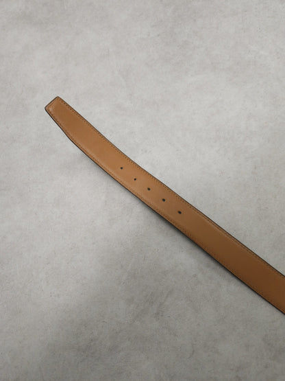 Vintage 1978 Hermes dark brown leather belt