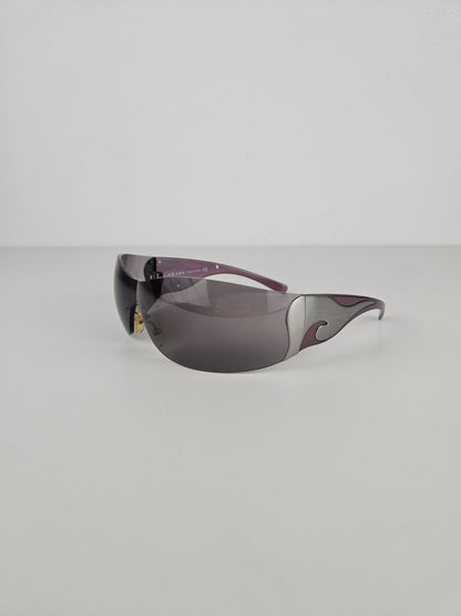 Archive y2k Prada SPR58F wraparound flame sunglasses