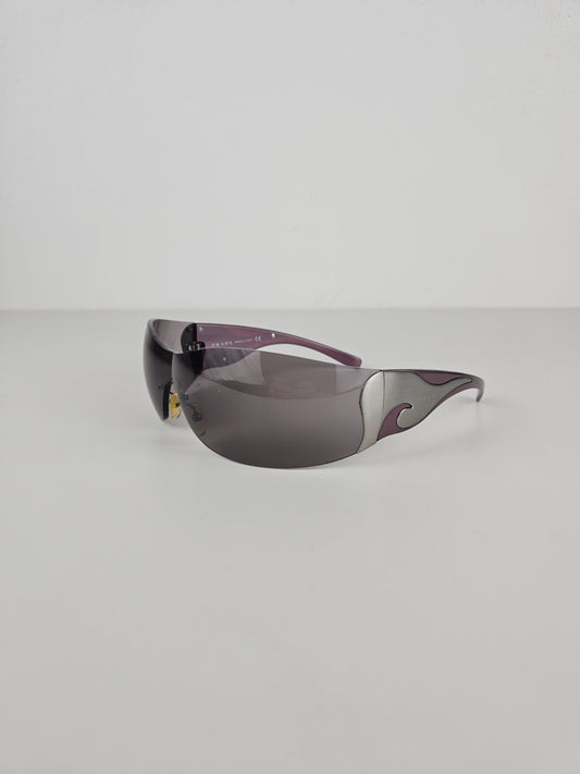 Archive y2k Prada SPR58F wraparound flame sunglasses