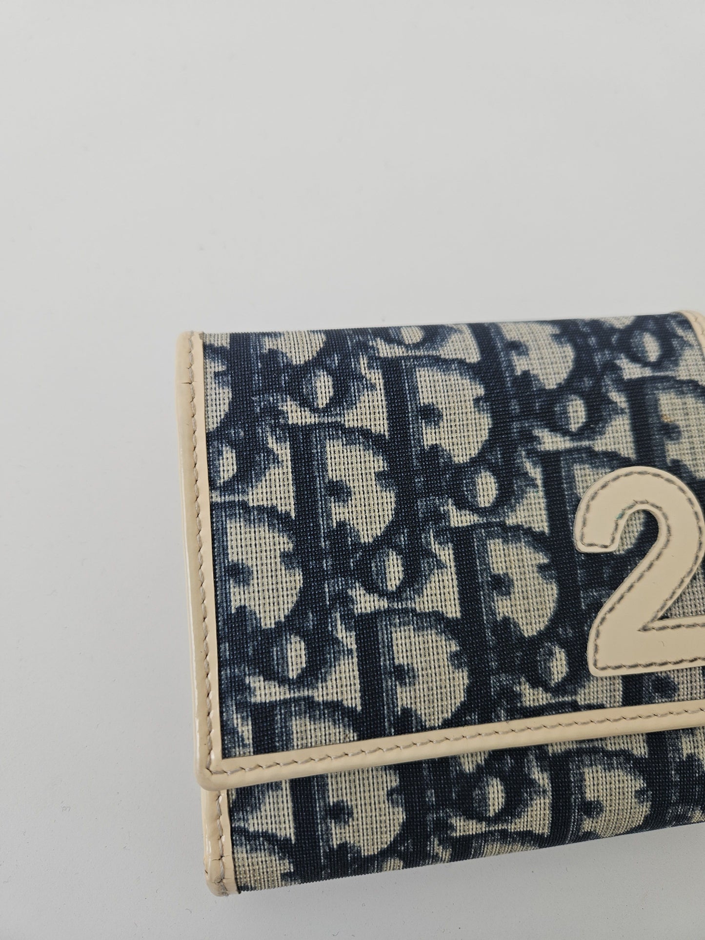 Vintage y2k Dior trotter monogram trifold wallet
