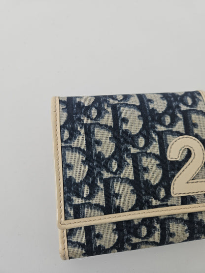 Vintage y2k Dior trotter monogram trifold wallet