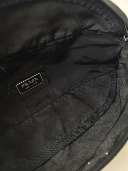 Prada nylon triangle logo waist/ crossbody bag pouch bumbag