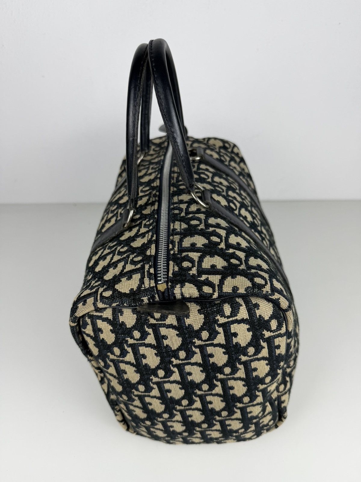 Vintage 80s Dior trotter oblique monogram mini Boston bag