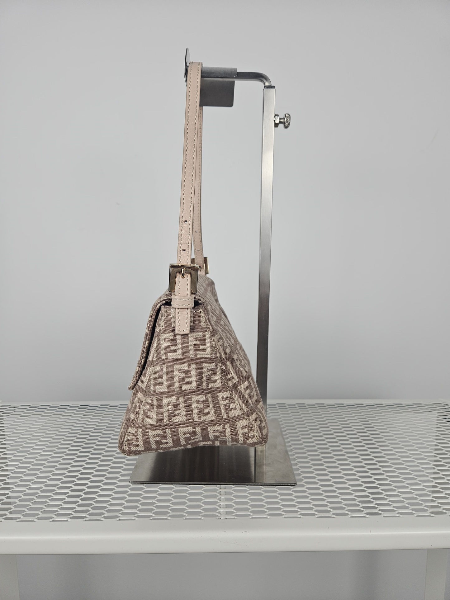 Fendi zucca monogram canvas mini baguette