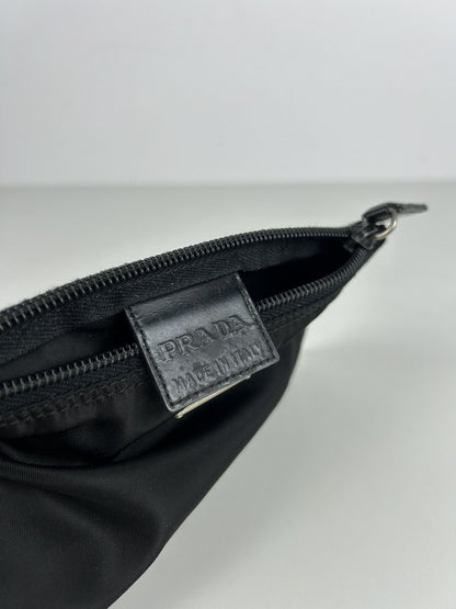 Prada nylon triangle logo mini pouch
