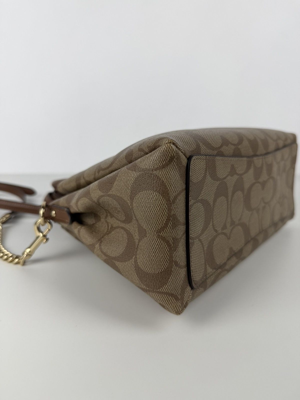 Coach coated signature mini sage carryall handbag