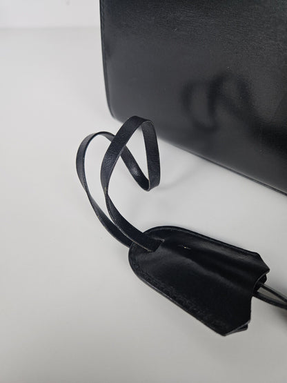 Vintage 80s Gucci lady lock box leather handbag