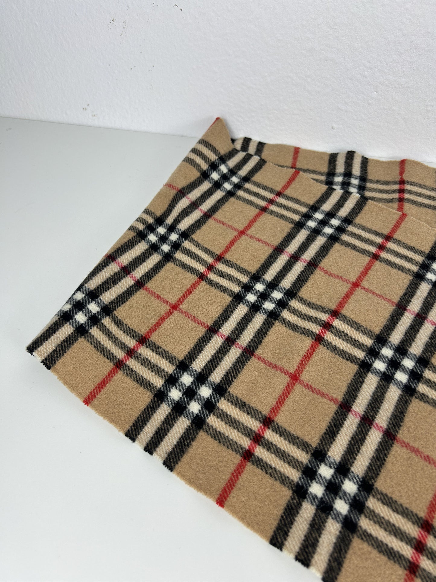 Vintage Burberry nova check merino wool and cashmere scarf