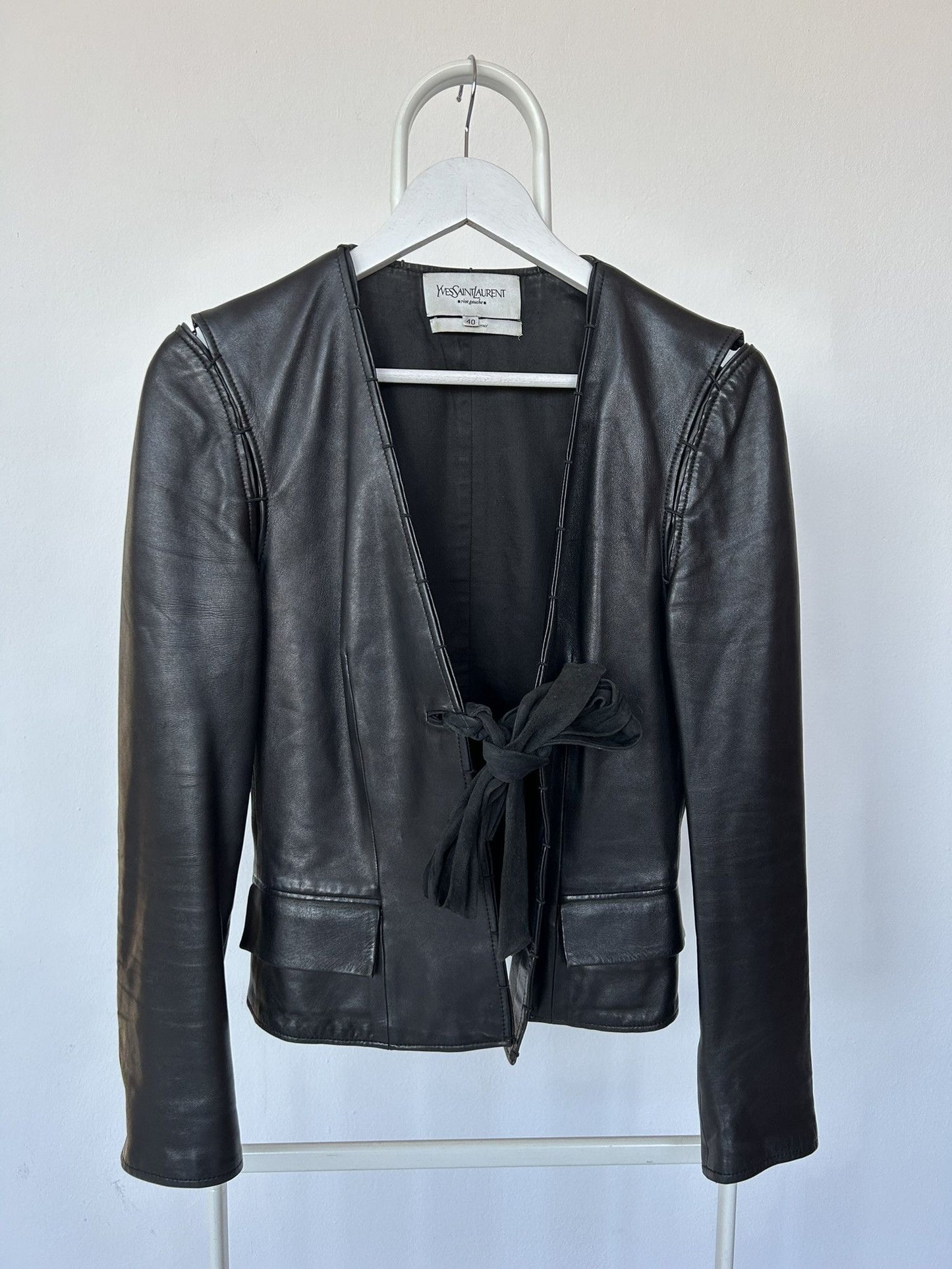 Yves Saint Laurent Rive Gauche Tom Ford era leather jacket