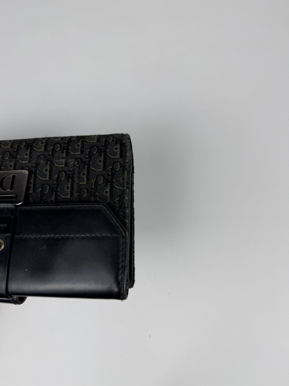 Dior John Galliano era street chic monogram long trifold wallet