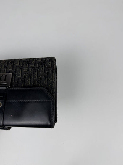 Dior John Galliano era street chic monogram long trifold wallet