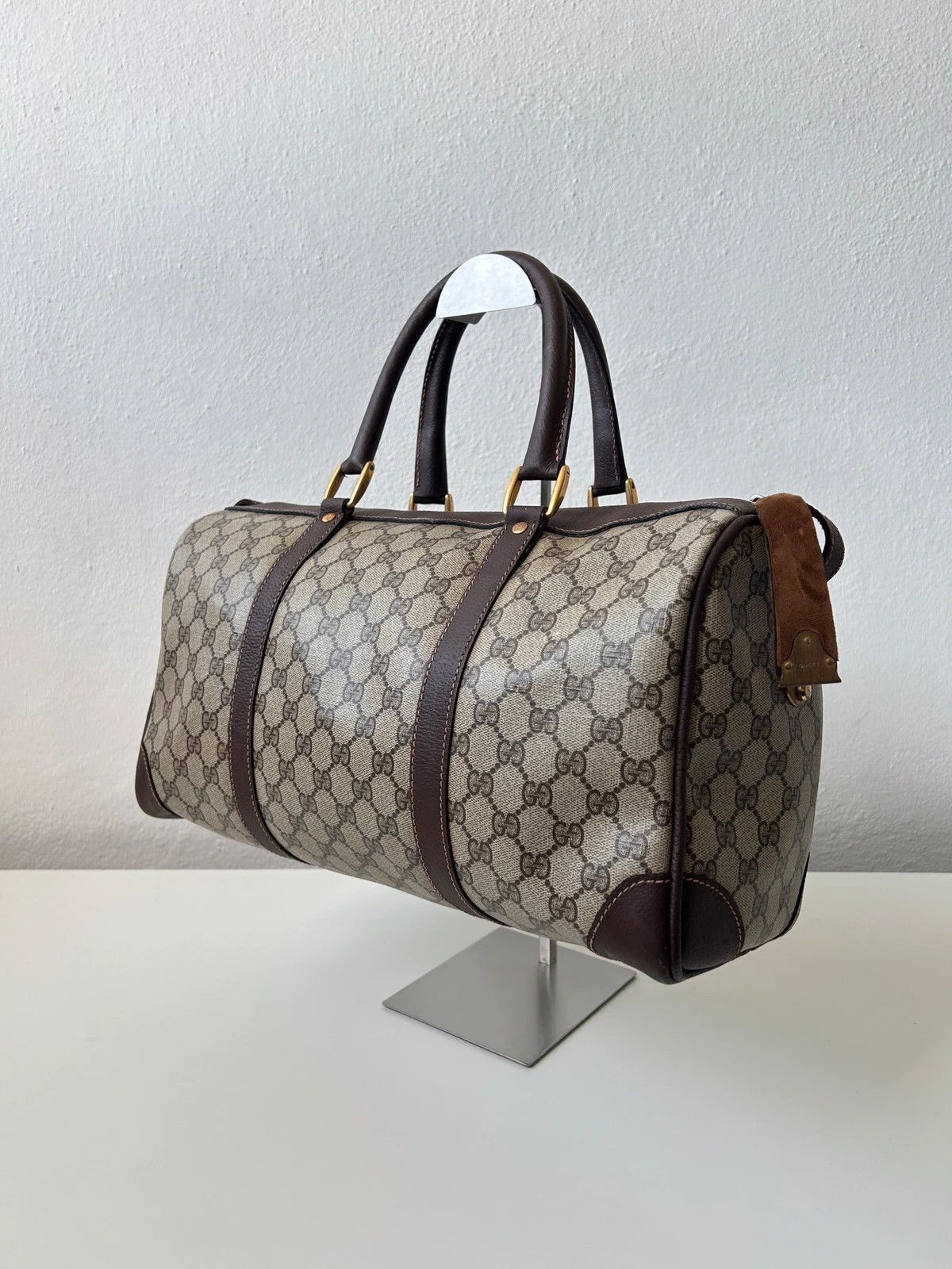 Vintage 70s-80s Gucci monogram Boston duffle bag