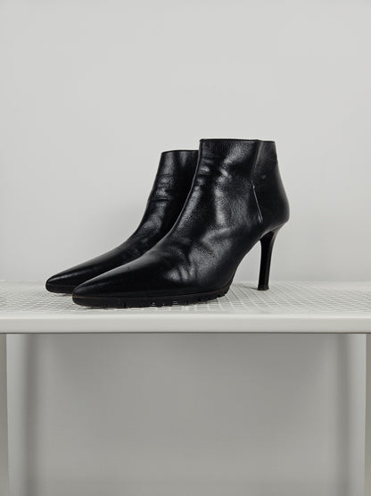 Miu Miu stiletto high heel ankle boots notched sole