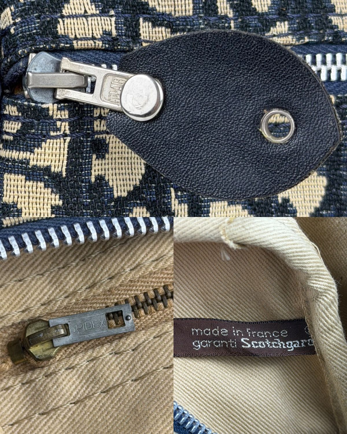 Vintage 80s Dior trotter oblique monogram mini Boston bag