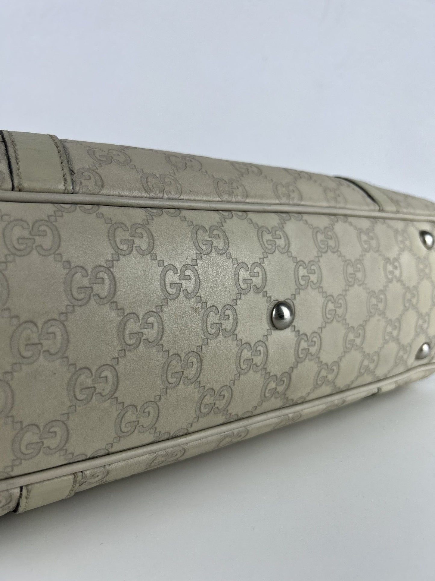 Gucci guccissima twins leather monogram tote bag