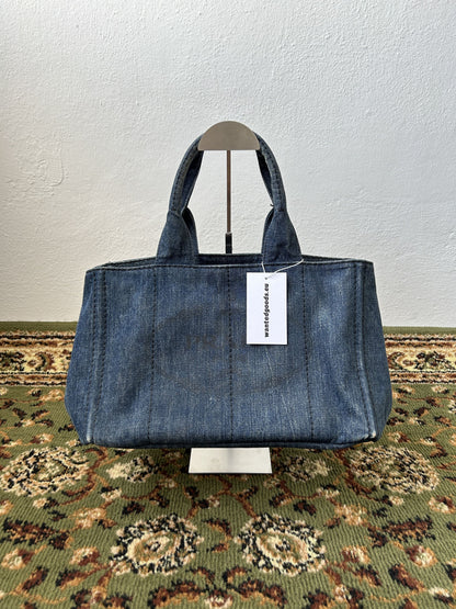 Prada Canapa denim handbag large size