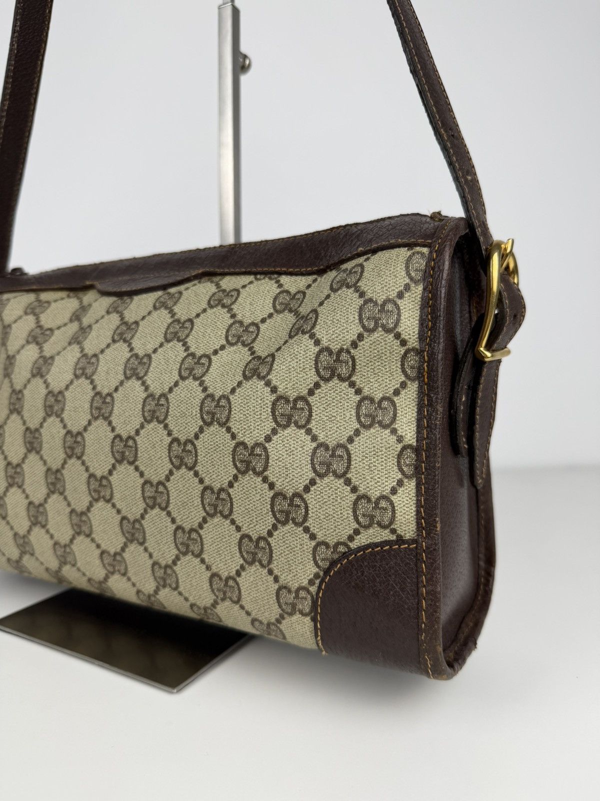 Vintage 70s Gucci monogram shoulder bag