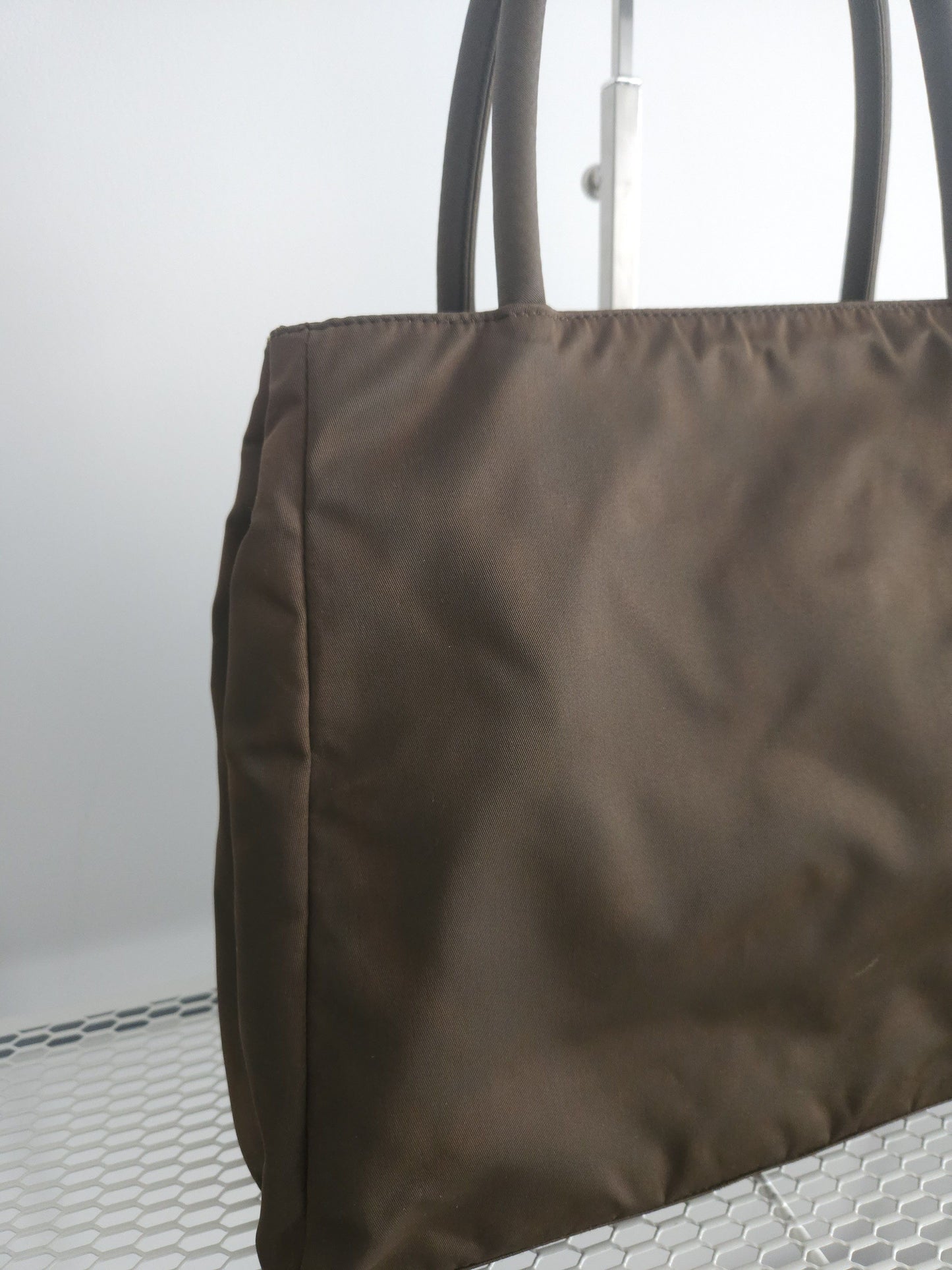 Vintage y2k prada tessuto city nylon triangle logo handbag