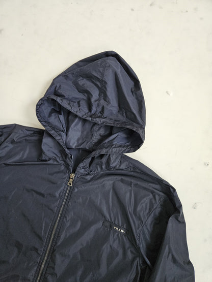 Prada sport art scg59h nylon chest logo hooded windbreaker