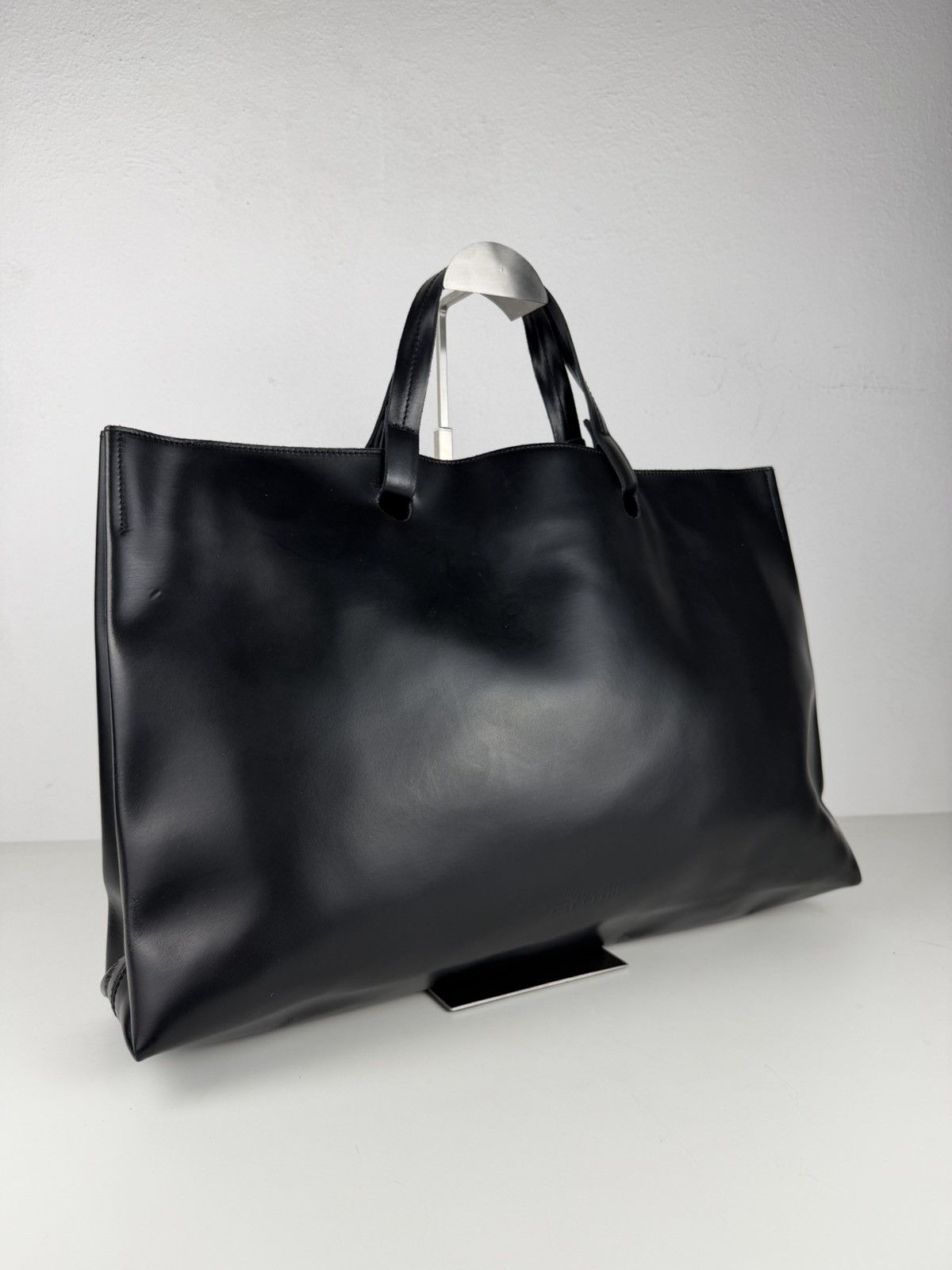 SS2000 Jean Paul Gaultier city panier leather tote bag