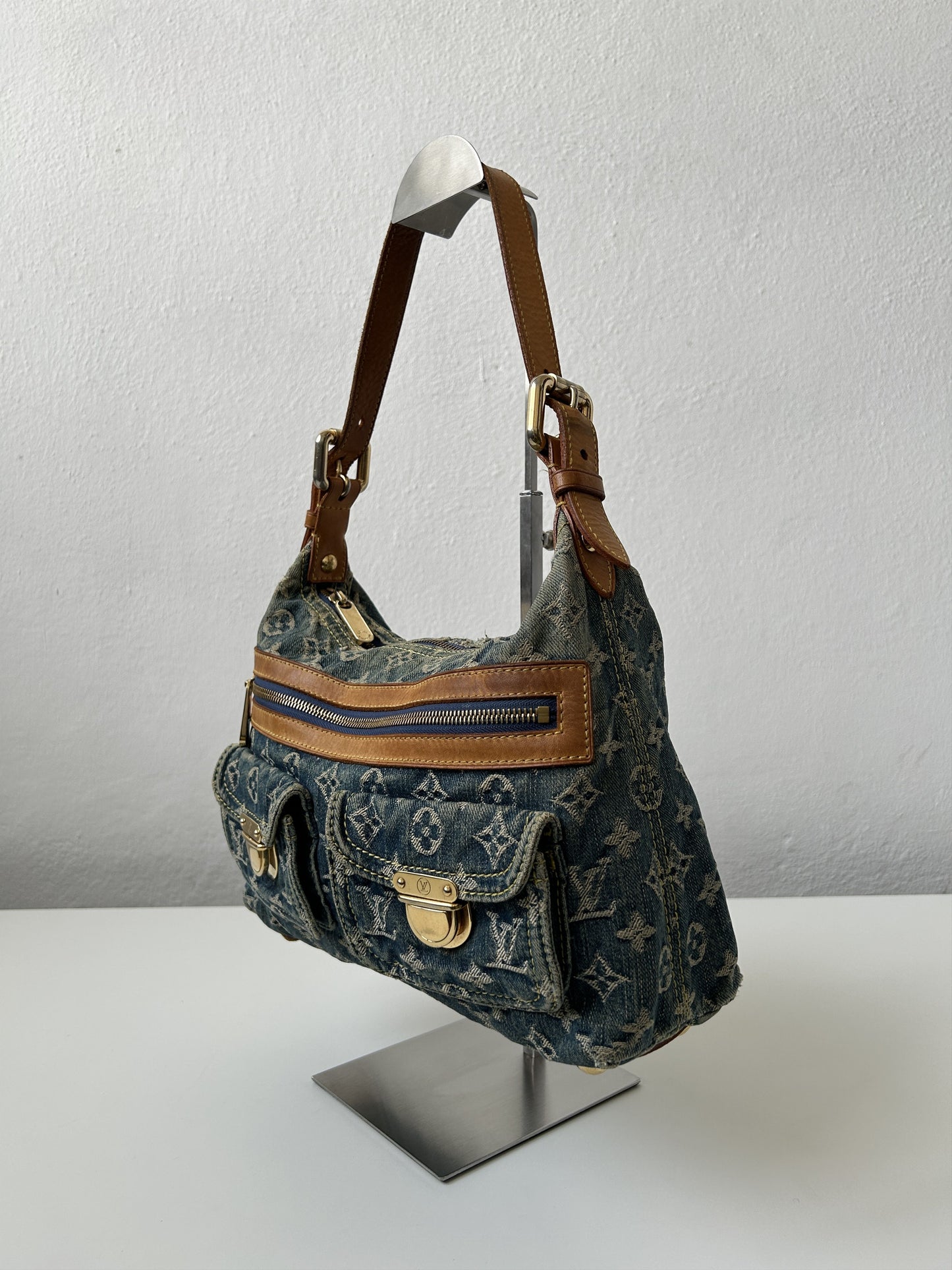 Louis vuitton monogram denim baggy PM handbag