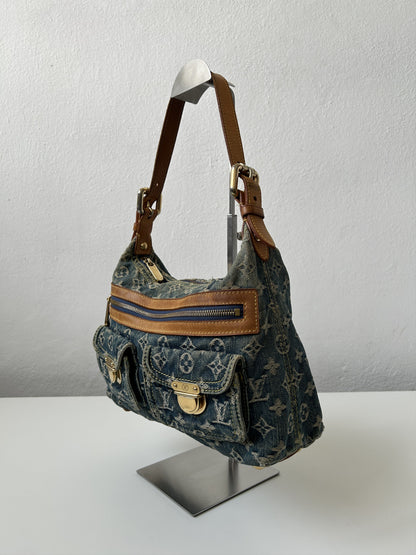 Louis vuitton monogram denim baggy PM handbag